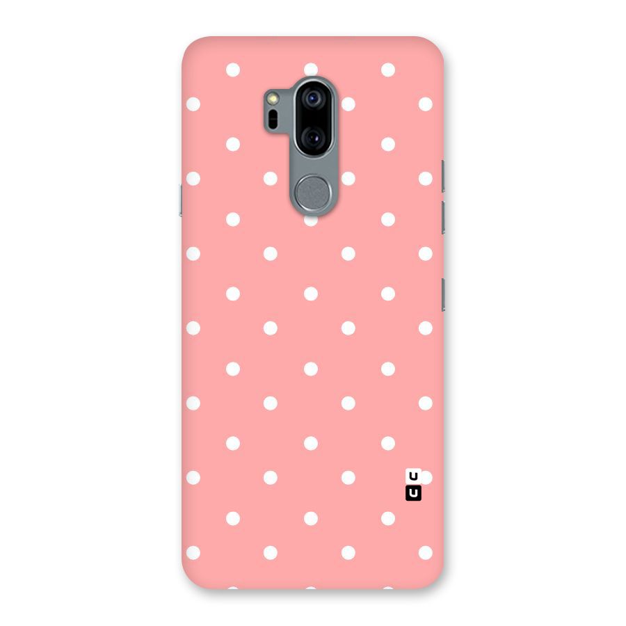 Peach Polka Pattern Back Case for LG G7