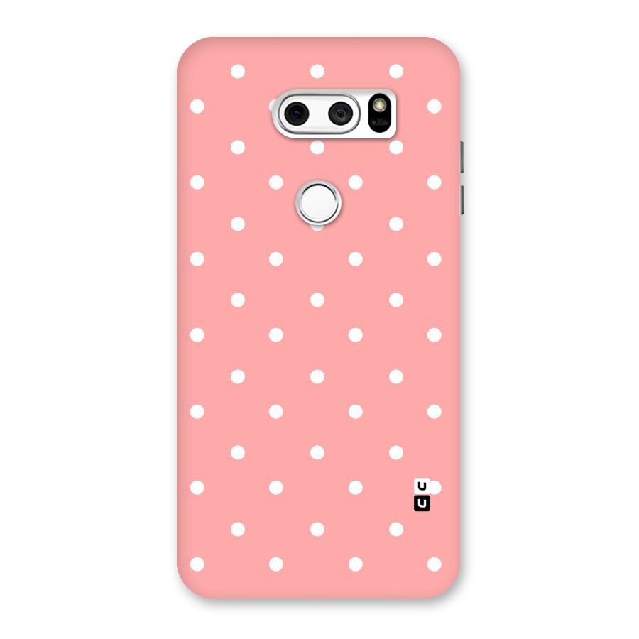 Peach Polka Pattern Back Case for LG V30