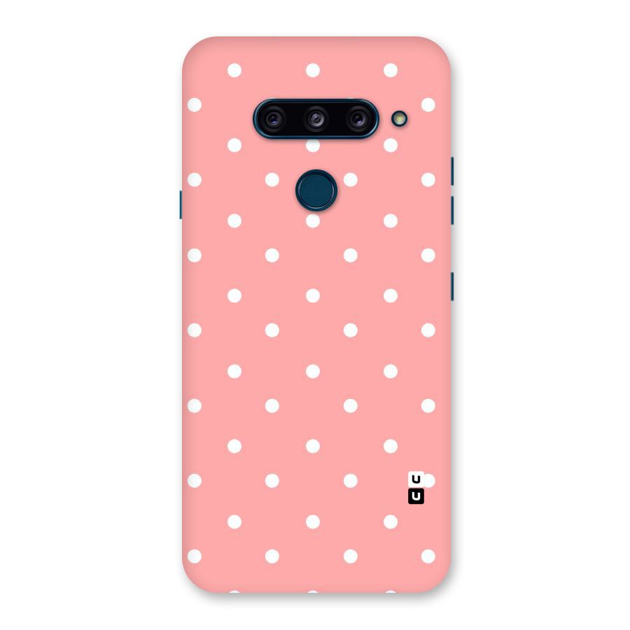 Peach Polka Pattern Back Case for LG  V40 ThinQ