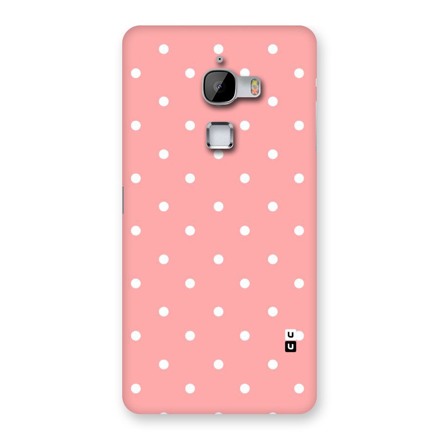 Peach Polka Pattern Back Case for LeTv Le Max