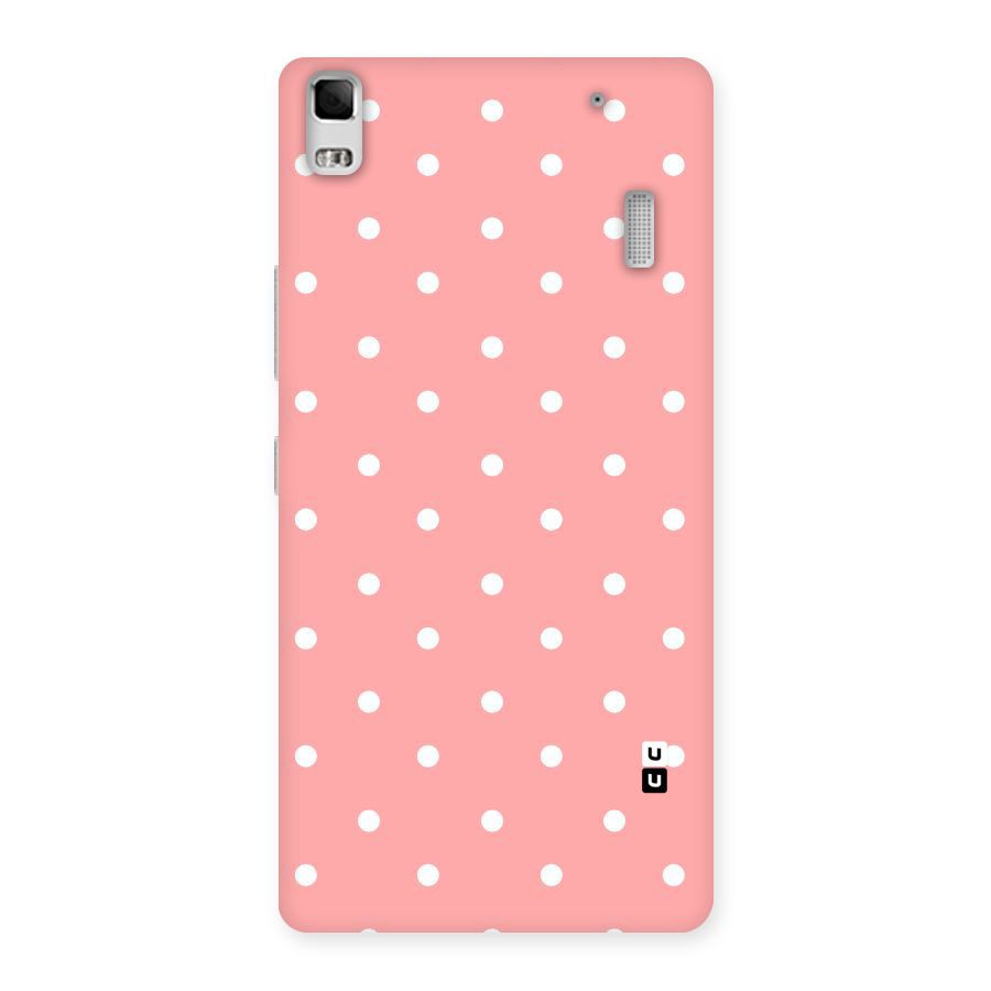Peach Polka Pattern Back Case for Lenovo K3 Note