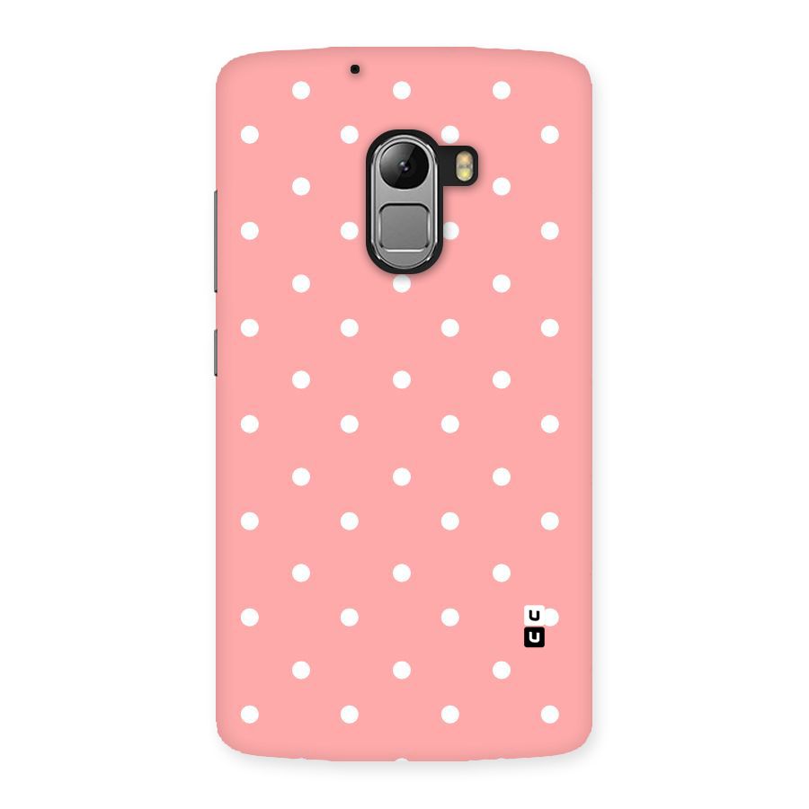 Peach Polka Pattern Back Case for Lenovo K4 Note