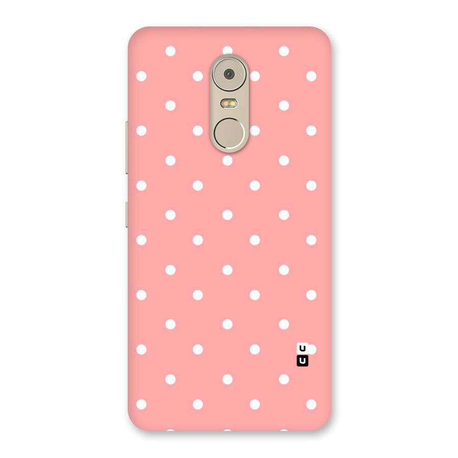 Peach Polka Pattern Back Case for Lenovo K6 Note