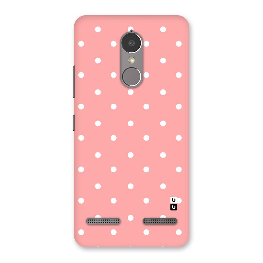 Peach Polka Pattern Back Case for Lenovo K6 Power