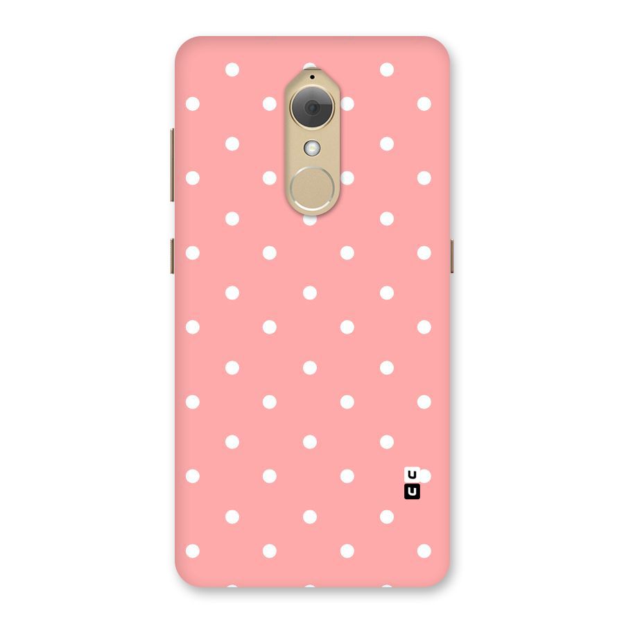 Peach Polka Pattern Back Case for Lenovo K8