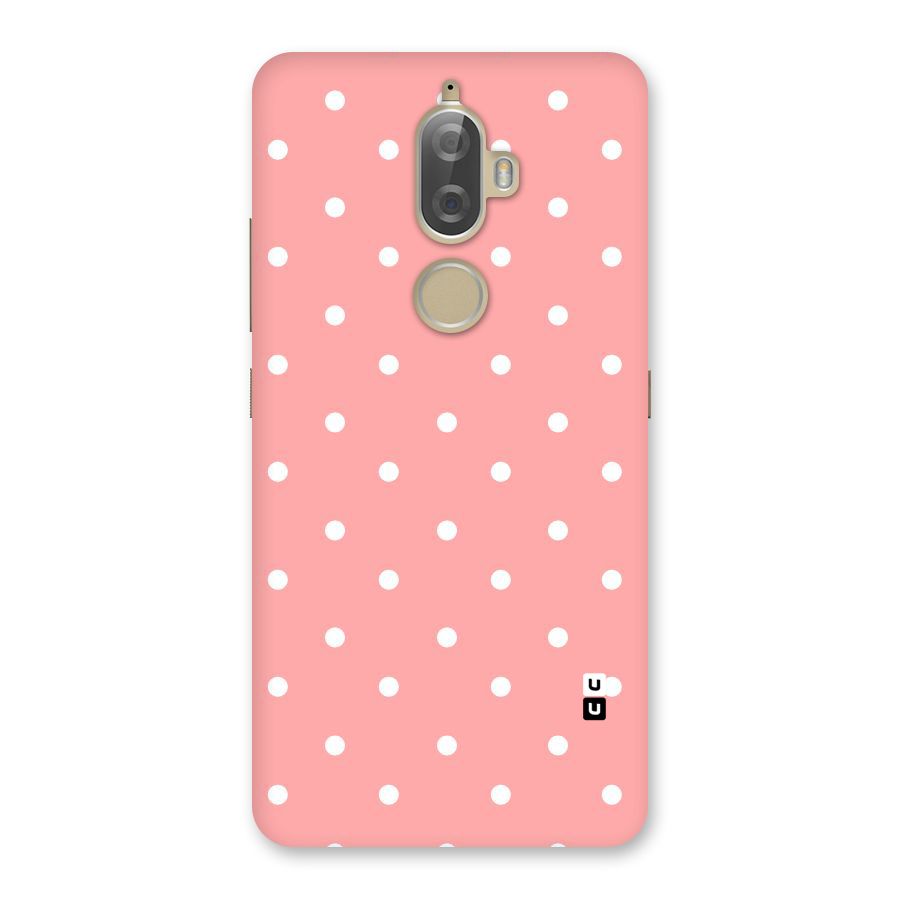Peach Polka Pattern Back Case for Lenovo K8 Plus