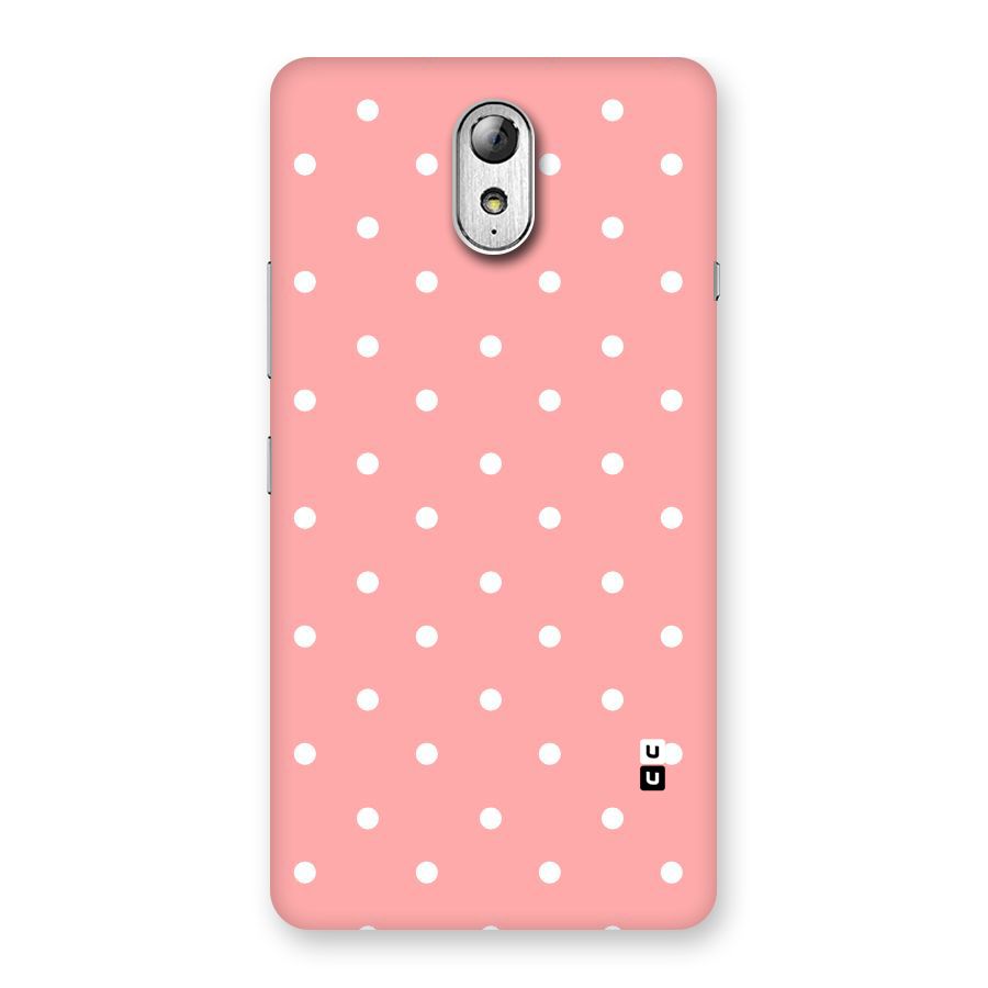Peach Polka Pattern Back Case for Lenovo Vibe P1M