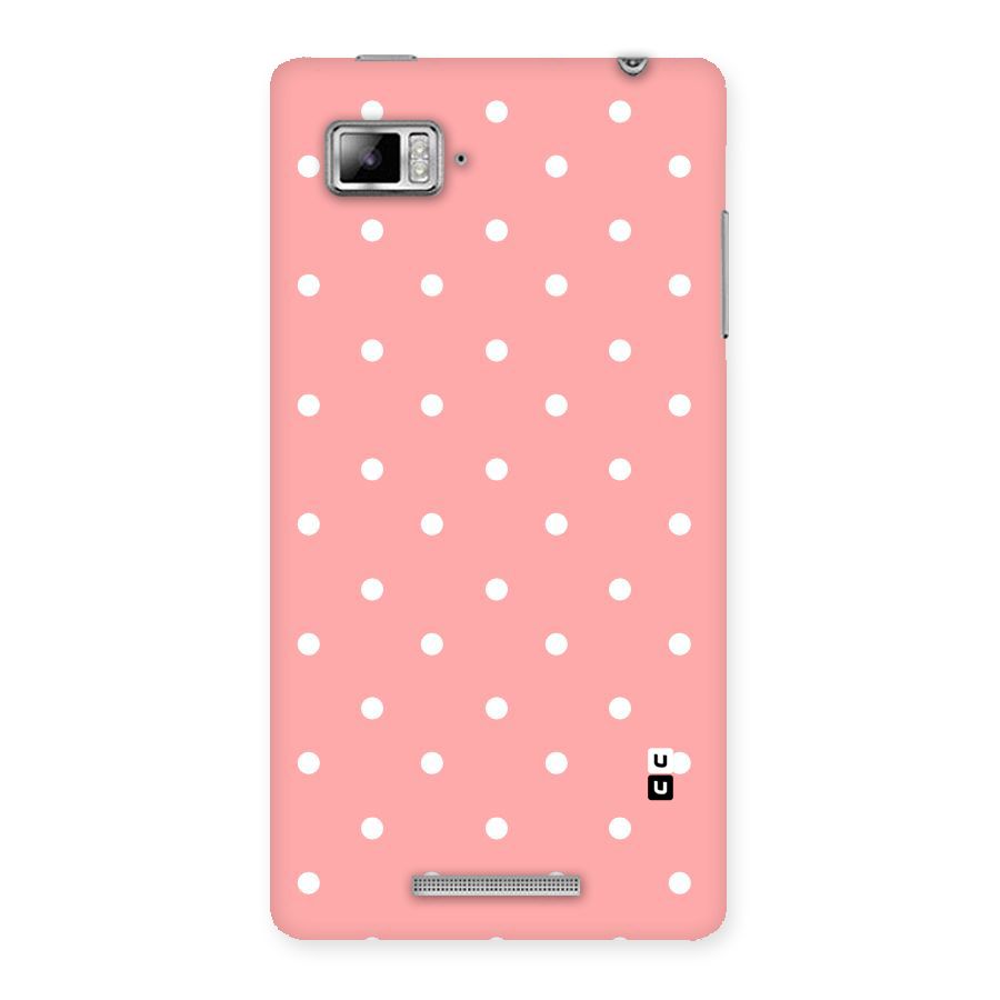 Peach Polka Pattern Back Case for Lenovo Vibe Z K910