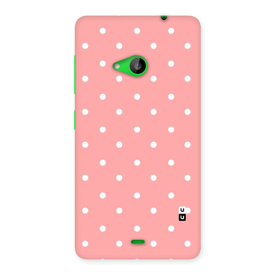 Peach Polka Pattern Back Case for Lumia 535