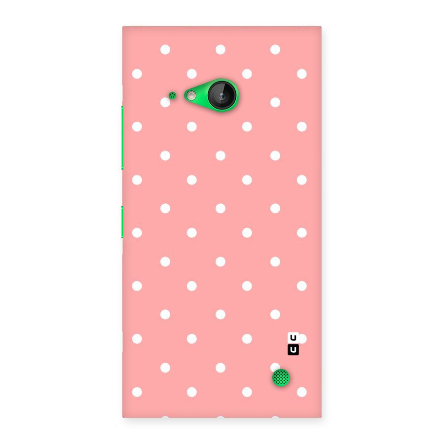 Peach Polka Pattern Back Case for Lumia 730