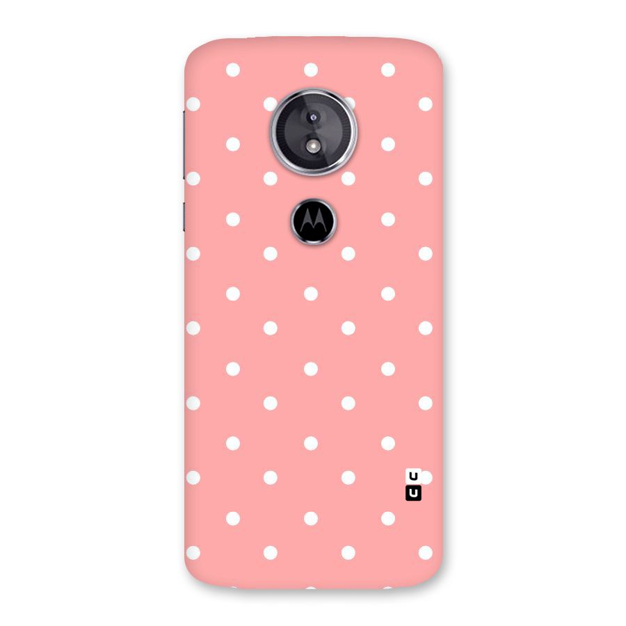 Peach Polka Pattern Back Case for Moto E5