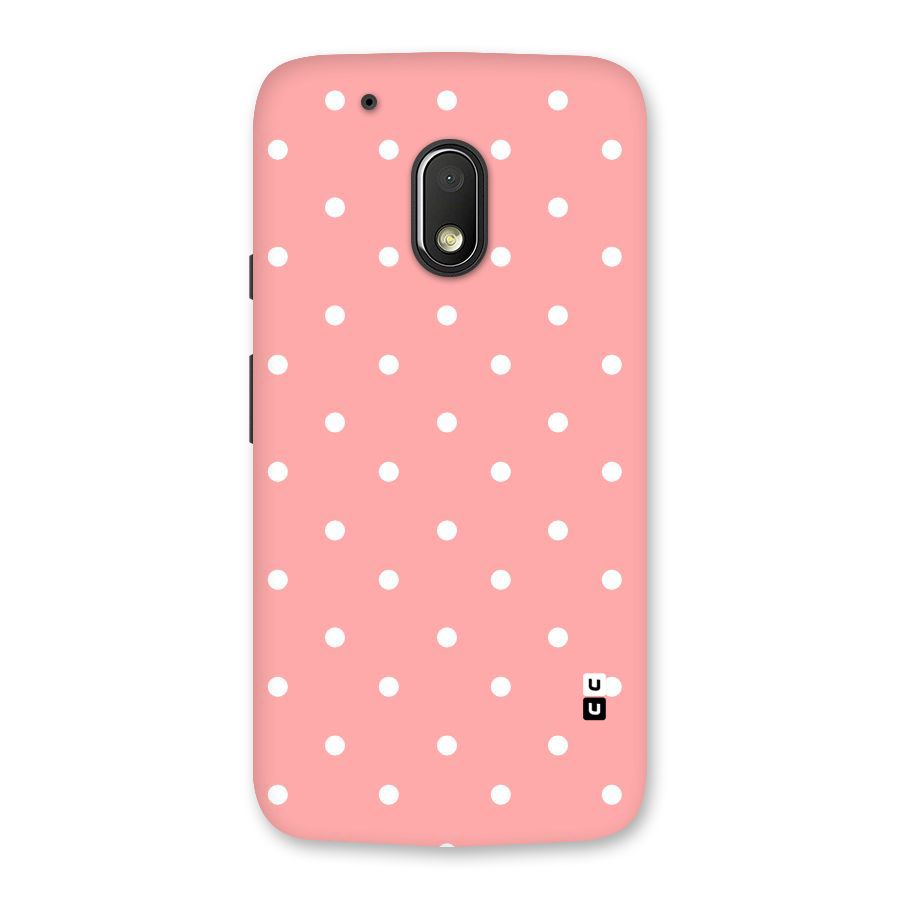 Peach Polka Pattern Back Case for Moto G4 Play