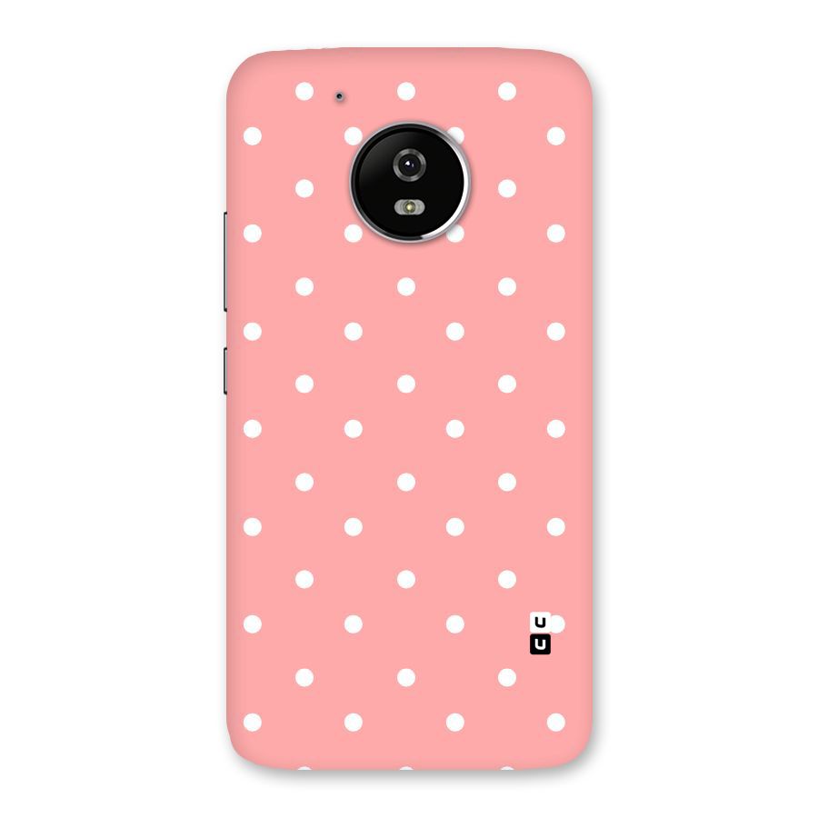 Peach Polka Pattern Back Case for Moto G5