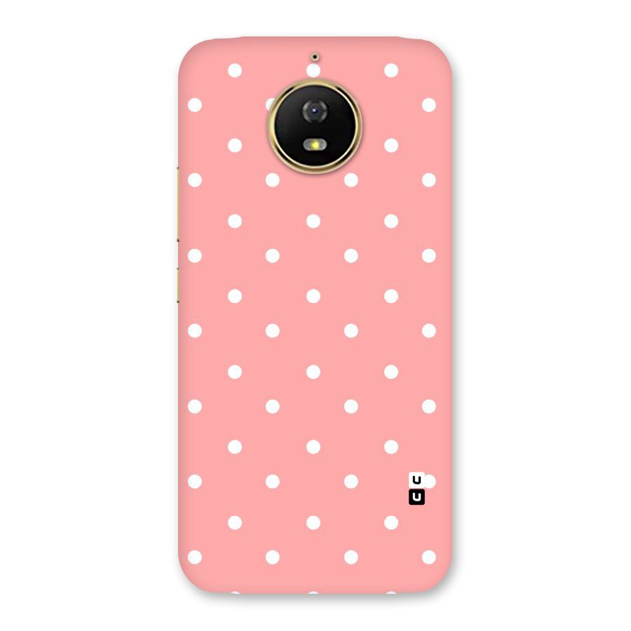 Peach Polka Pattern Back Case for Moto G5s