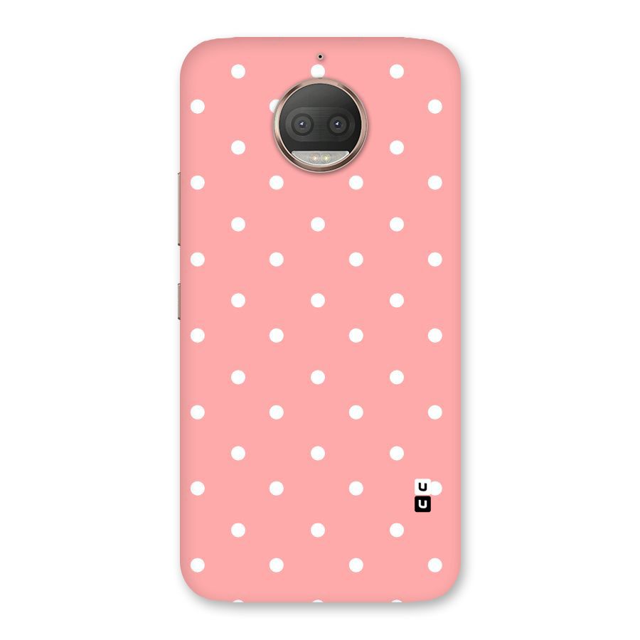 Peach Polka Pattern Back Case for Moto G5s Plus