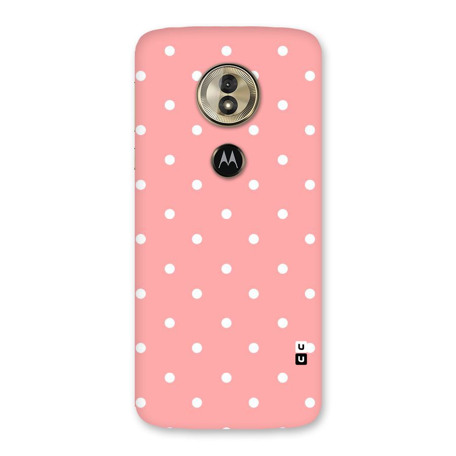 Peach Polka Pattern Back Case for Moto G6 Play