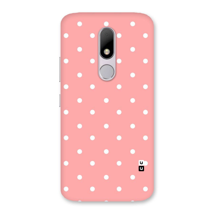 Peach Polka Pattern Back Case for Moto M