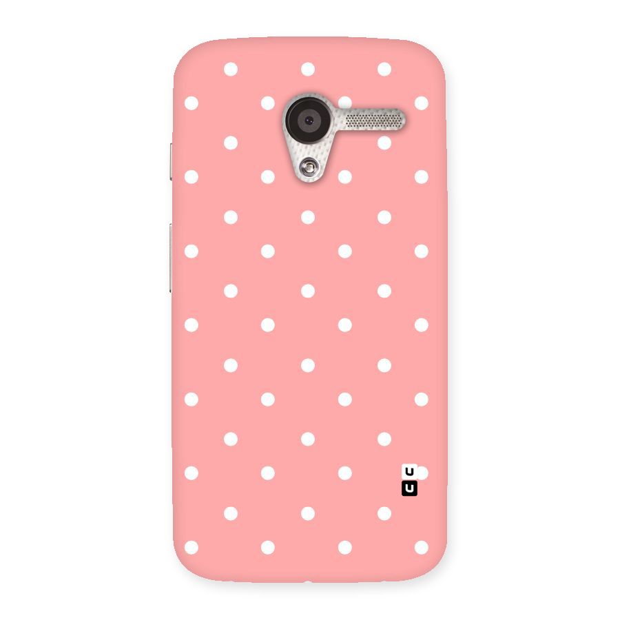 Peach Polka Pattern Back Case for Moto X