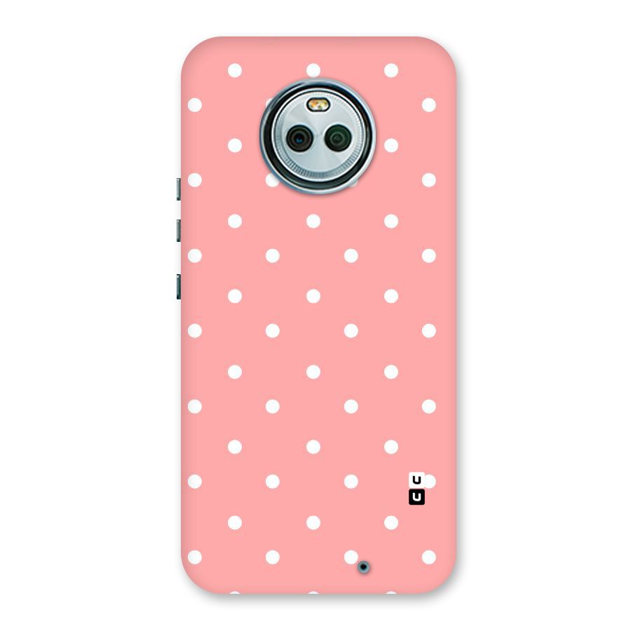 Peach Polka Pattern Back Case for Moto X4
