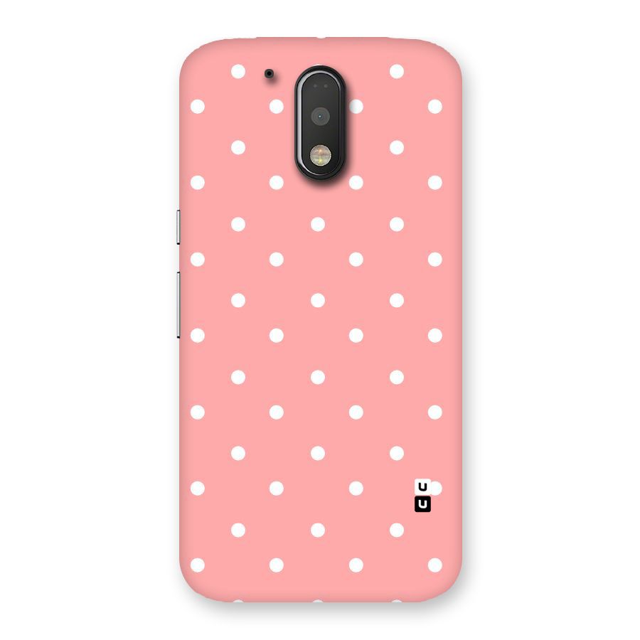 Peach Polka Pattern Back Case for Motorola Moto G4 Plus