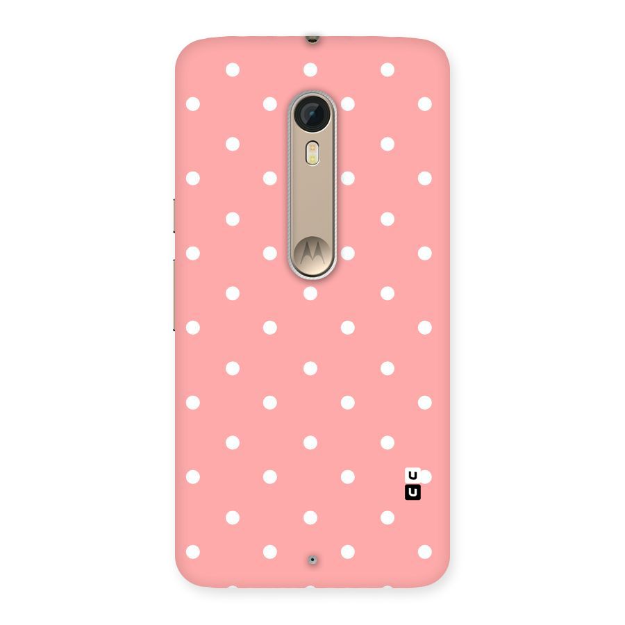 Peach Polka Pattern Back Case for Motorola Moto X Style