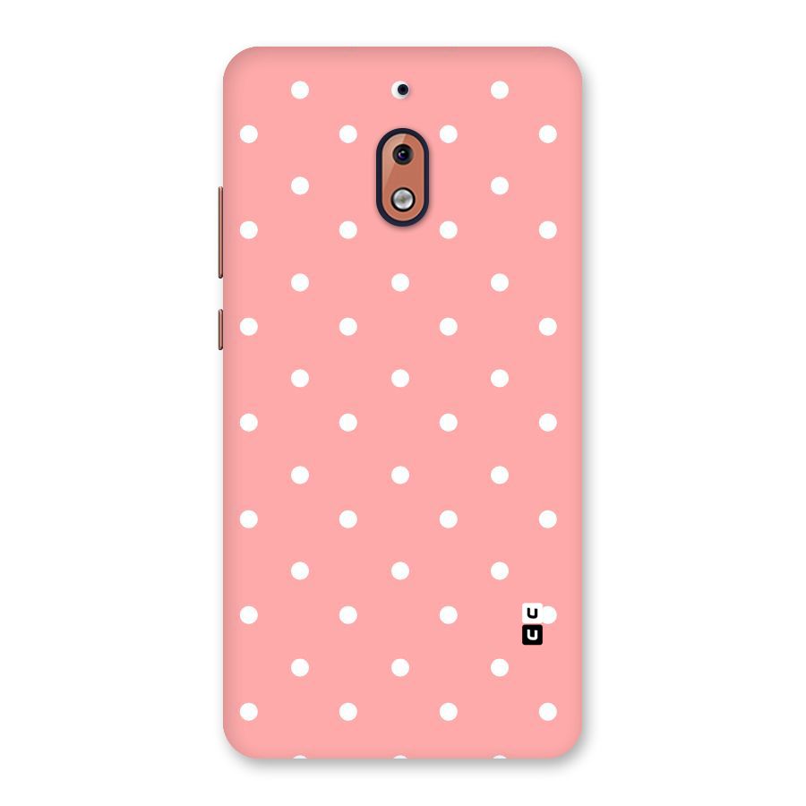 Peach Polka Pattern Back Case for Nokia 2.1