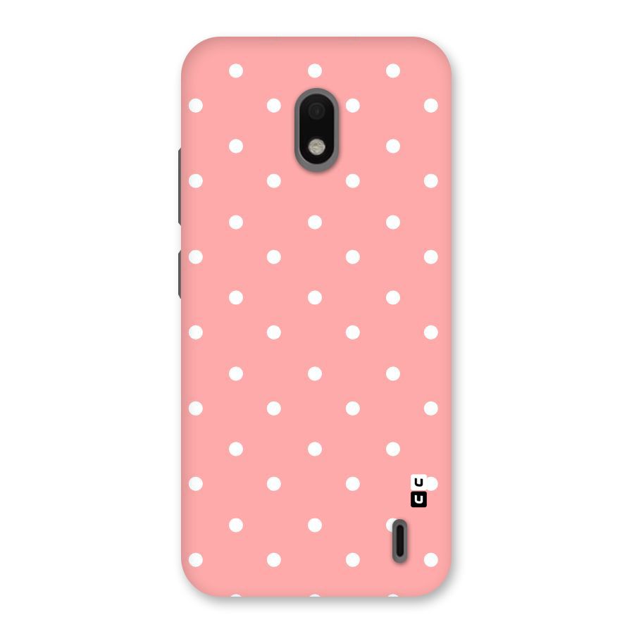 Peach Polka Pattern Back Case for Nokia 2.2