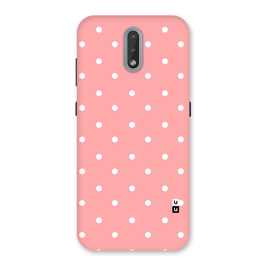 Peach Polka Pattern Back Case for Nokia 2.3
