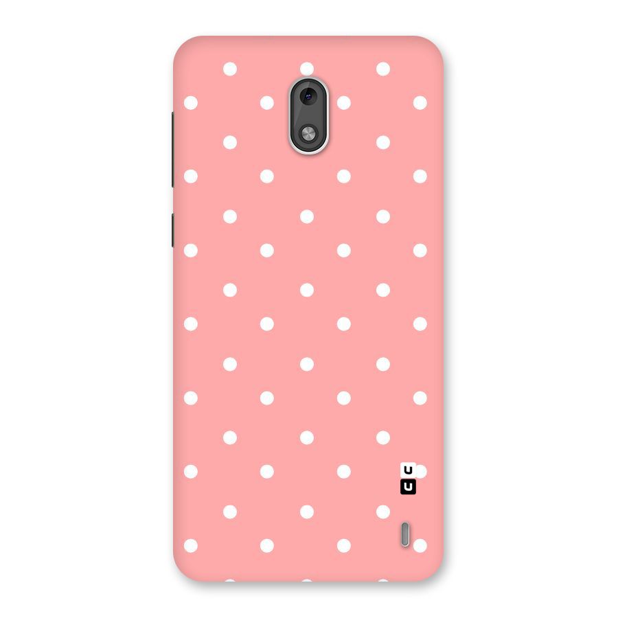 Peach Polka Pattern Back Case for Nokia 2