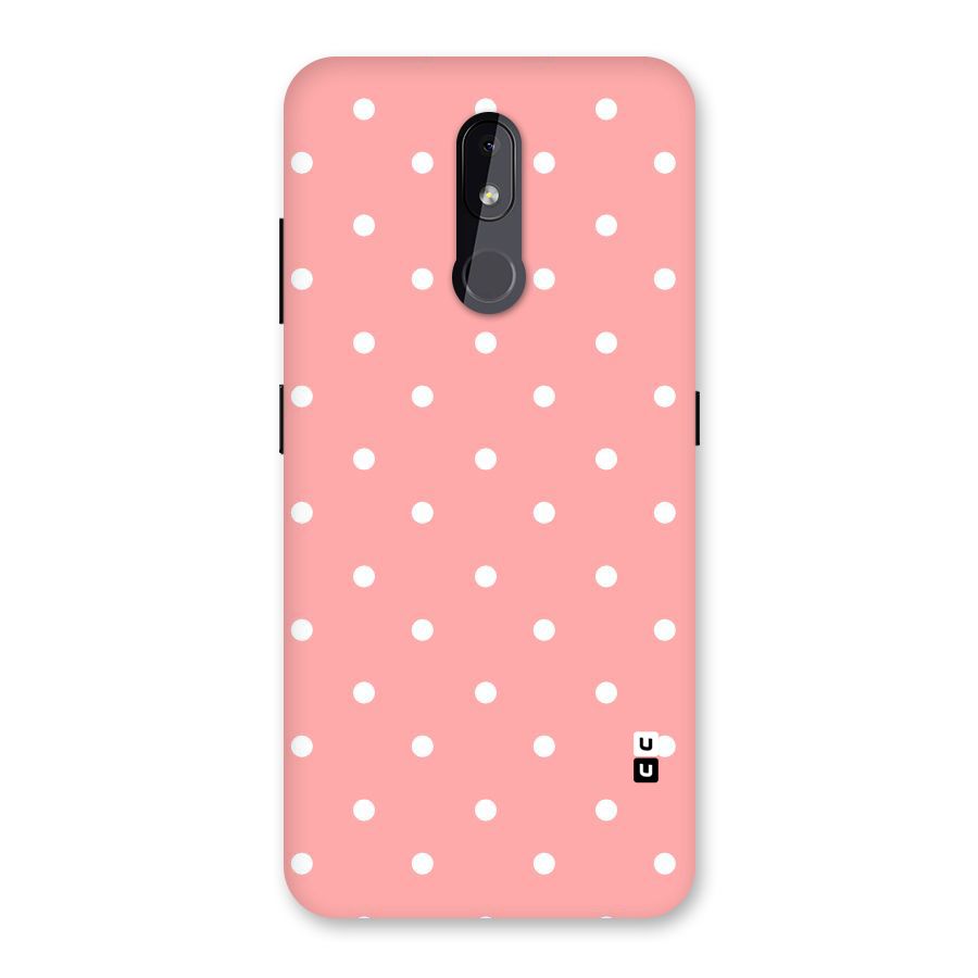 Peach Polka Pattern Back Case for Nokia 3.2