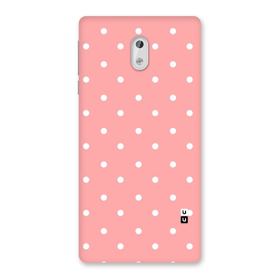 Peach Polka Pattern Back Case for Nokia 3