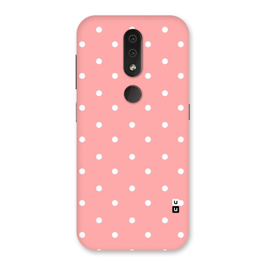 Peach Polka Pattern Back Case for Nokia 4.2