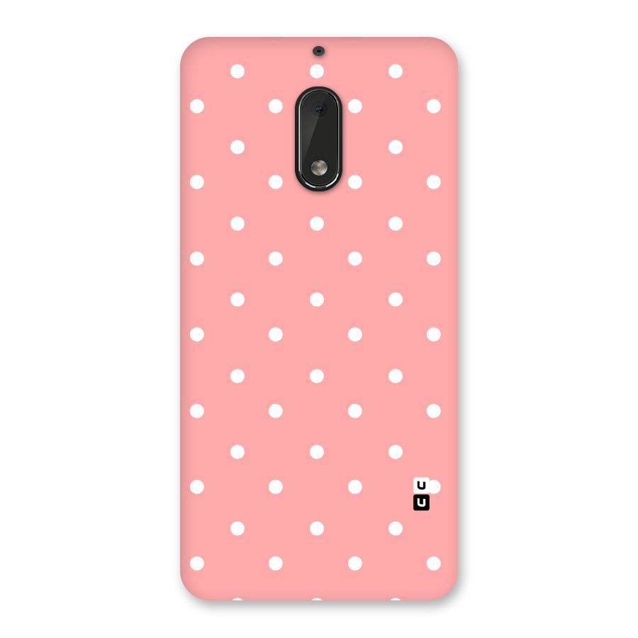 Peach Polka Pattern Back Case for Nokia 6