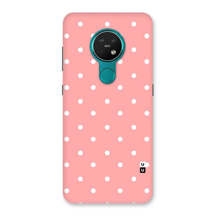 Peach Polka Pattern Back Case for Nokia 7.2