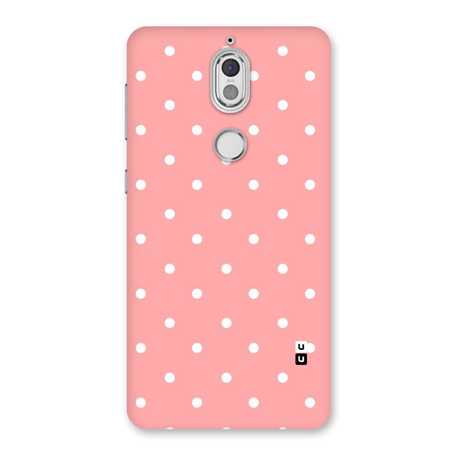 Peach Polka Pattern Back Case for Nokia 7