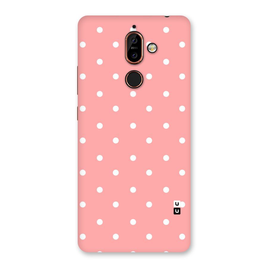 Peach Polka Pattern Back Case for Nokia 7 Plus