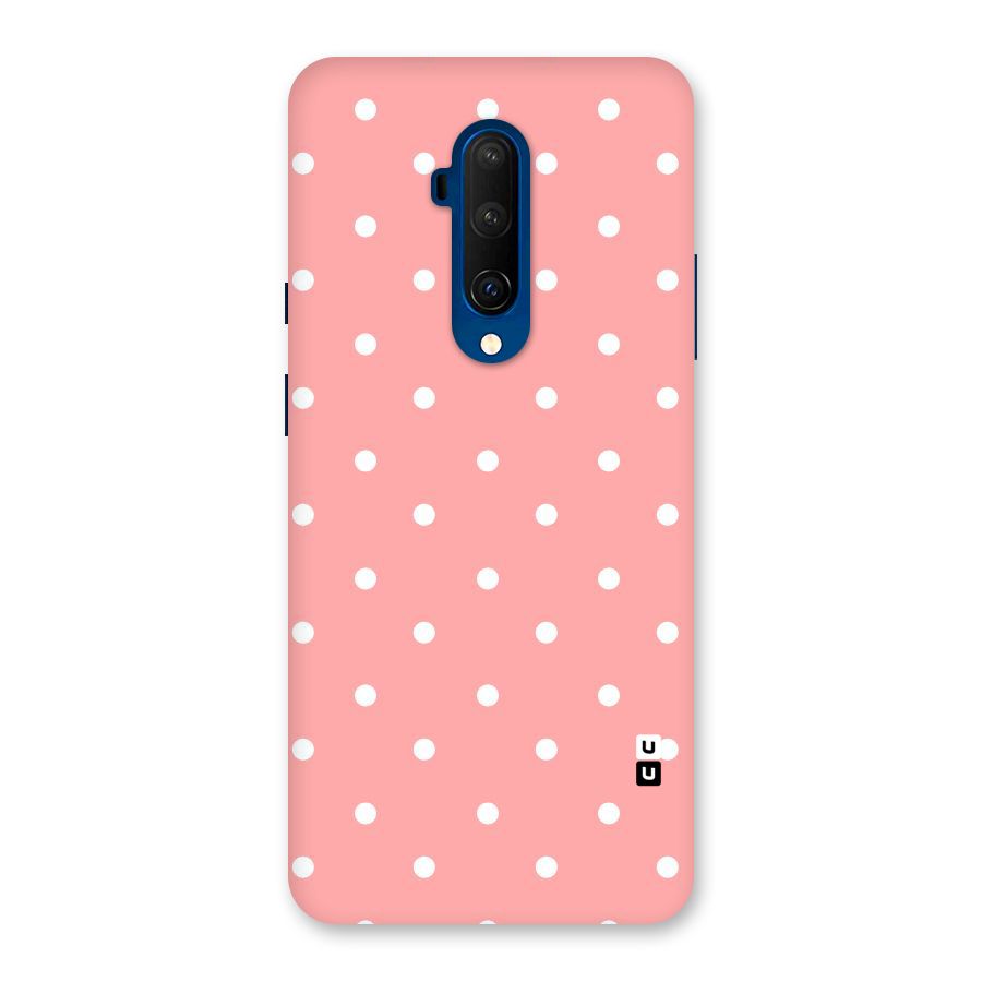 Peach Polka Pattern Back Case for OnePlus 7T Pro
