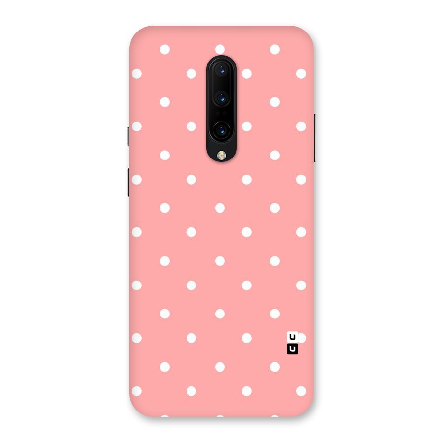 Peach Polka Pattern Back Case for OnePlus 7 Pro