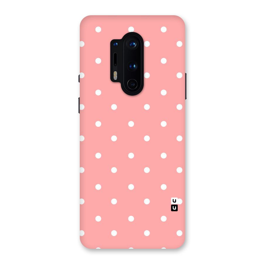 Peach Polka Pattern Back Case for OnePlus 8 Pro