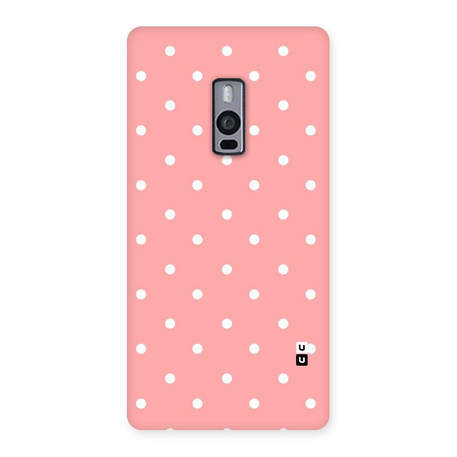Peach Polka Pattern Back Case for OnePlus Two