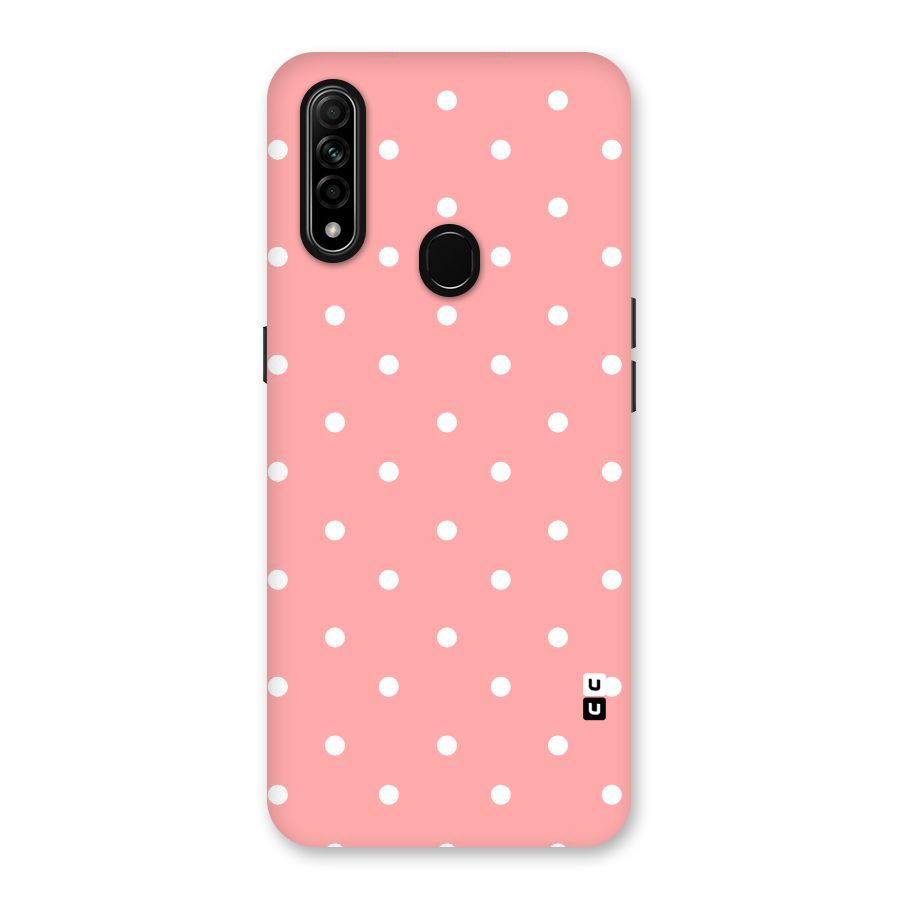 Peach Polka Pattern Back Case for Oppo A31