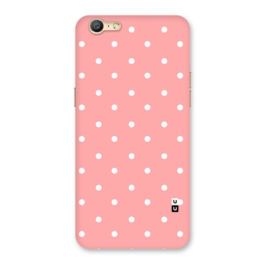 Peach Polka Pattern Back Case for Oppo A39