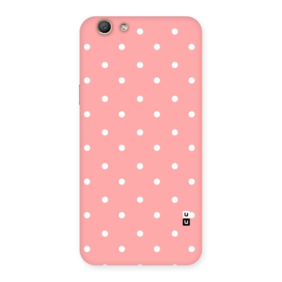Peach Polka Pattern Back Case for Oppo A59