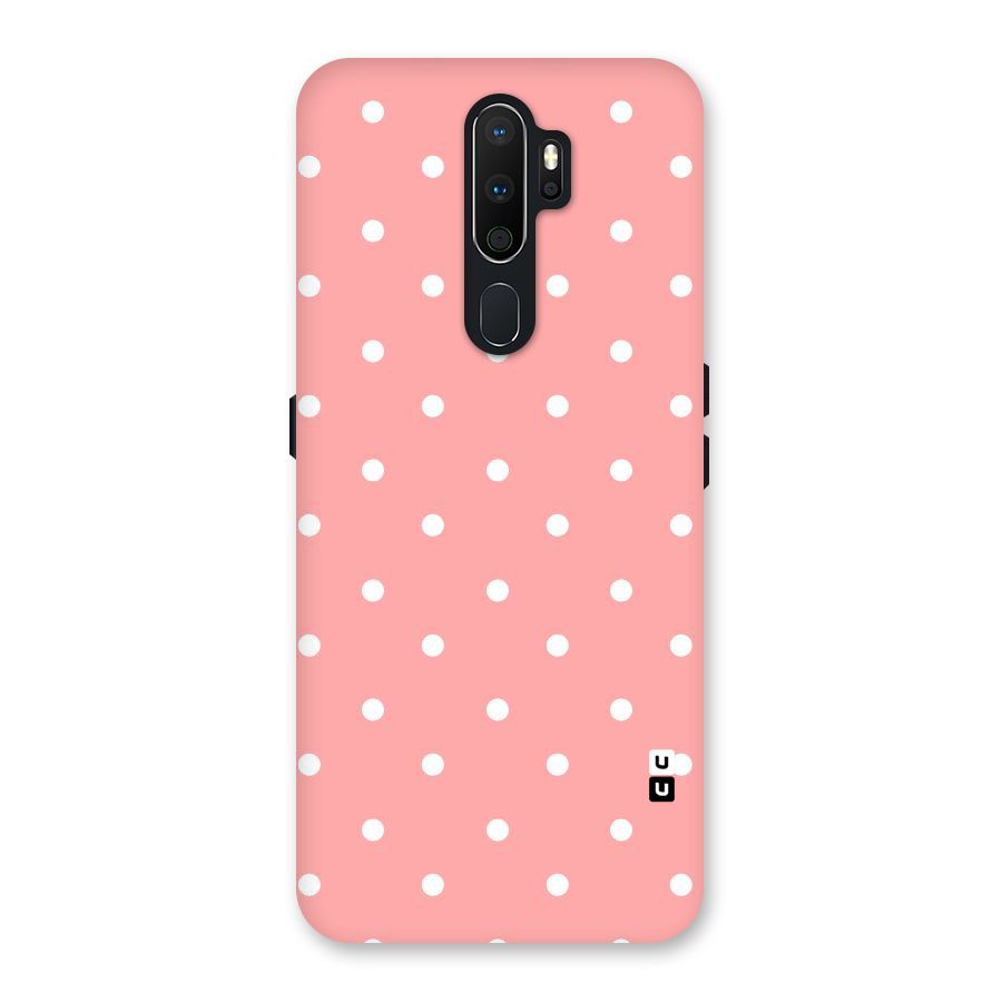 Peach Polka Pattern Back Case for Oppo A5 (2020)