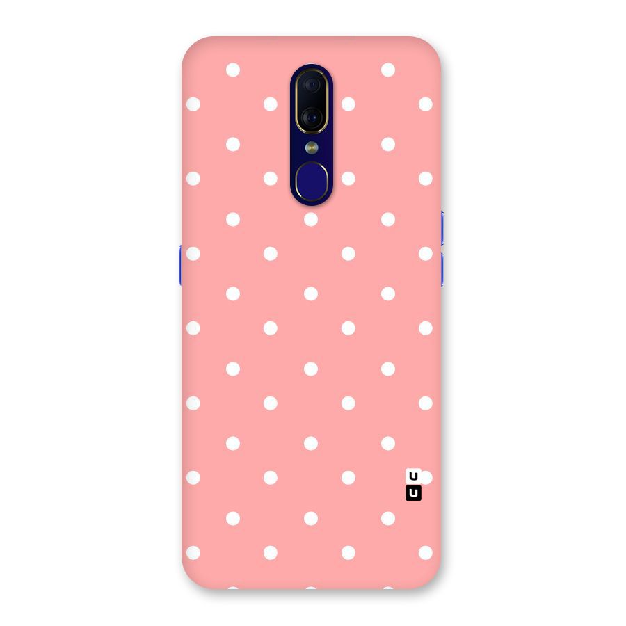 Peach Polka Pattern Back Case for Oppo A9