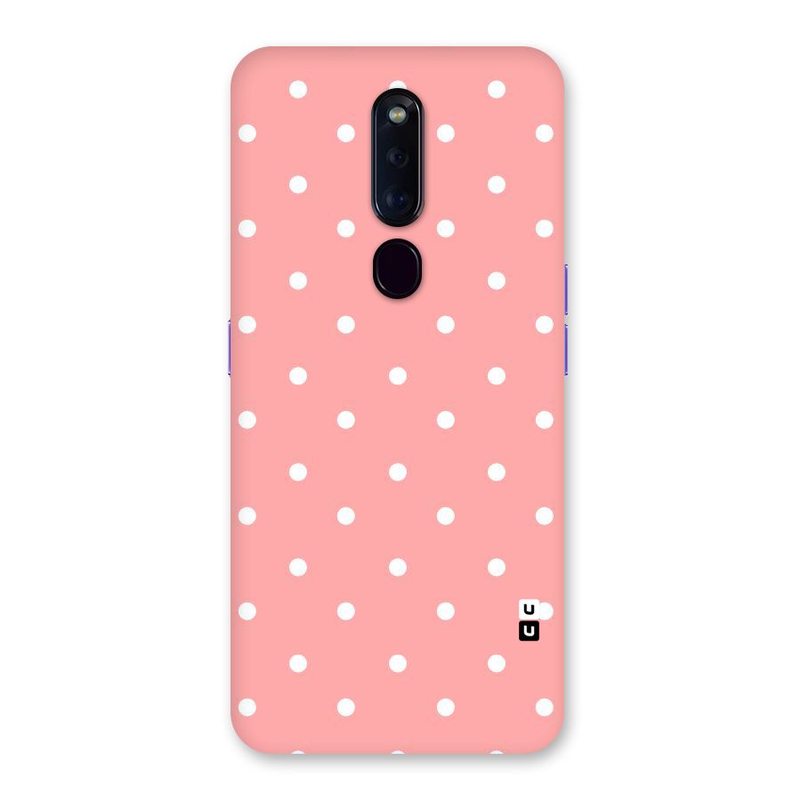 Peach Polka Pattern Back Case for Oppo F11 Pro