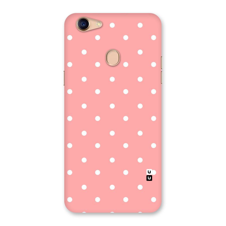 Peach Polka Pattern Back Case for Oppo F5