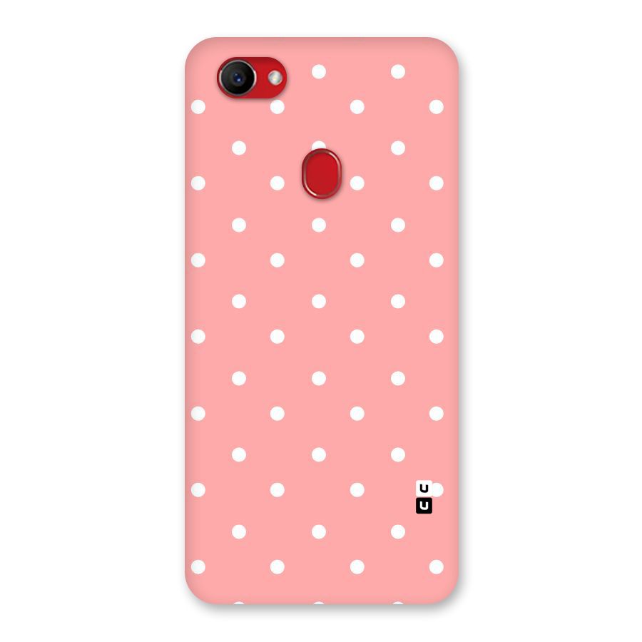 Peach Polka Pattern Back Case for Oppo F7