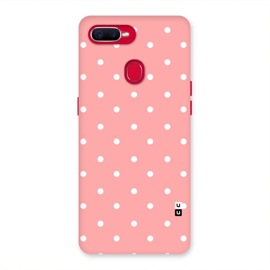 Peach Polka Pattern Back Case for Oppo F9 Pro