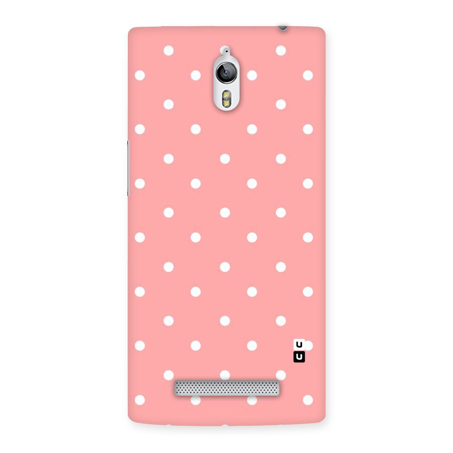 Peach Polka Pattern Back Case for Oppo Find 7